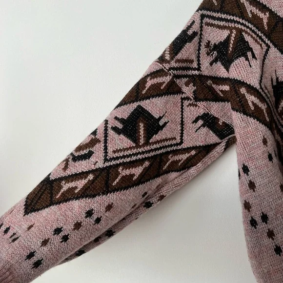 Vintage Geometric 85% Wool Sweater Made In Peru Host Pick 🥳🎊🎉 - Picture 3 of 10